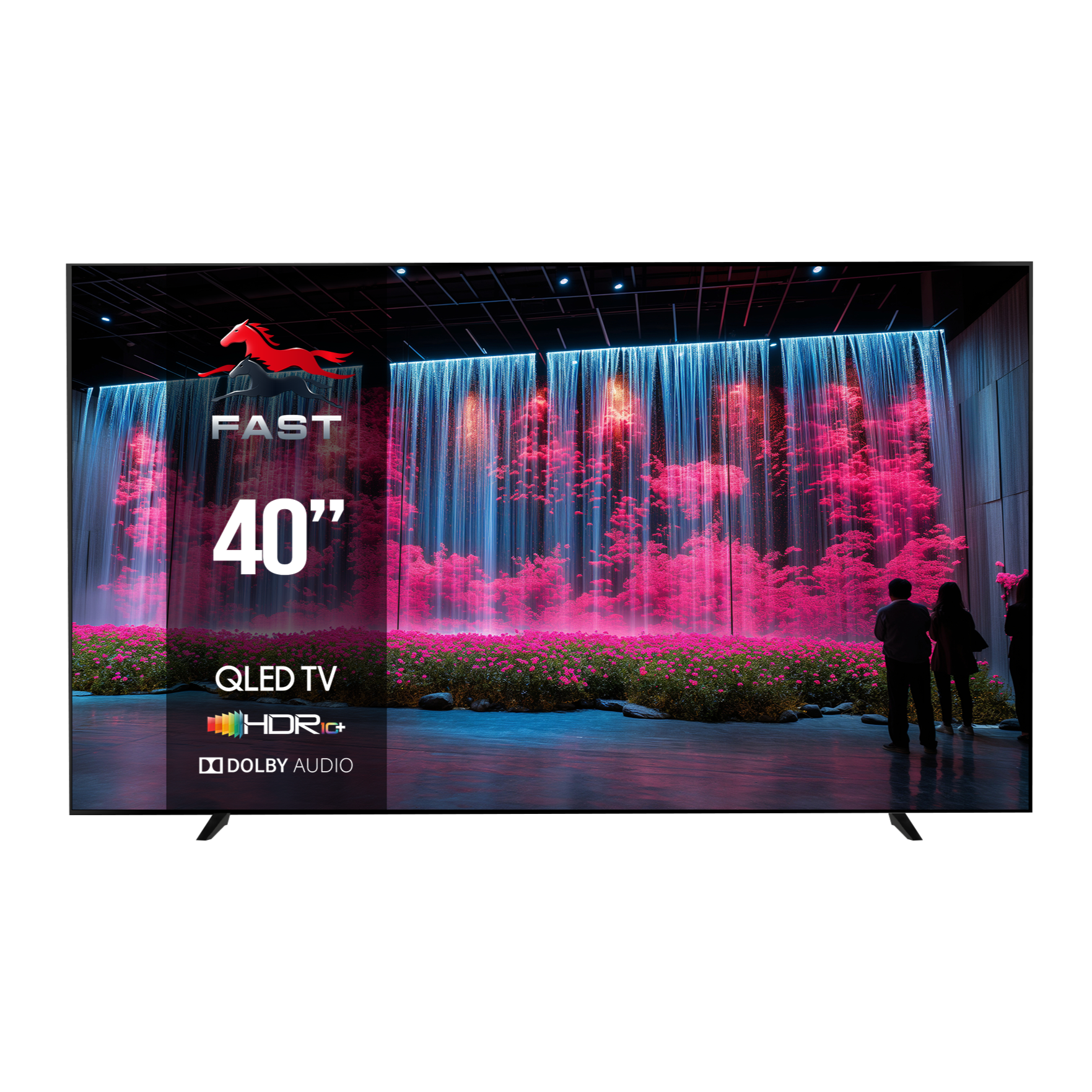 Fast 40 Inch Smart QLED TV | Android TV, Frameless Design, HD Display ...