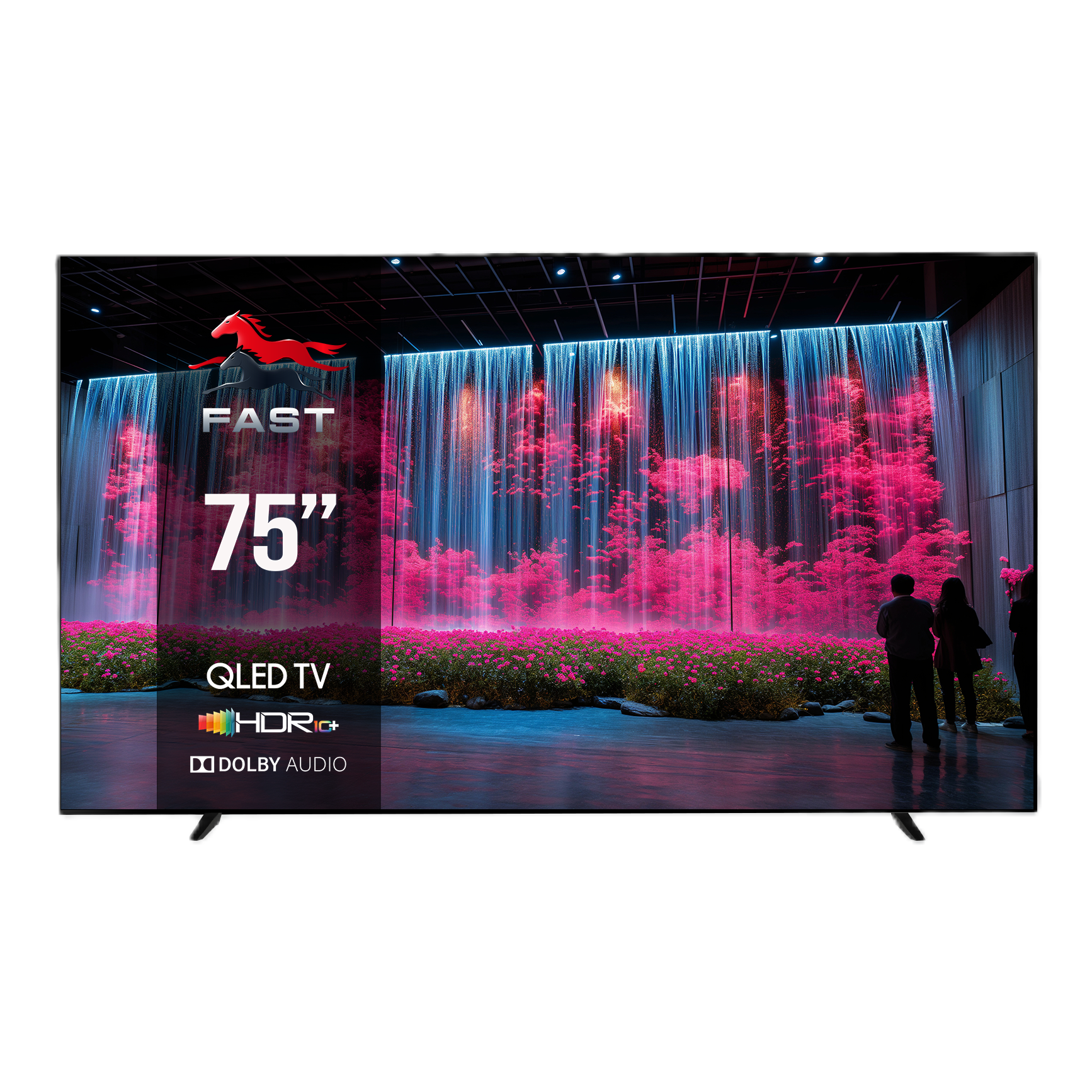 Fast 75 Inch 4K QLED TV | 75GTV Latest HDR10+ | Google TV – New Aftab ...